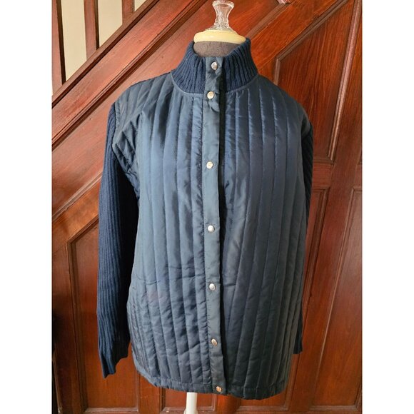 Iactive Womans Blue Quilted Jacket 2X Acrylic & Polyester Blend - Picture 1 of 8